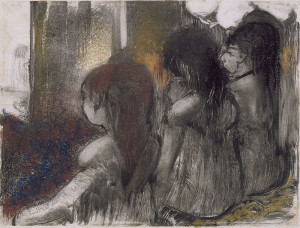 edgar degas, Trois filles assises de dos