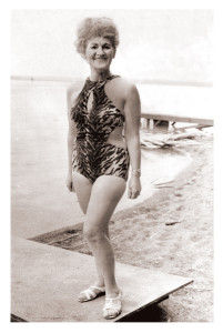 peter j cohen, snapshots of dangerous women, woman in zebra bathing suit
