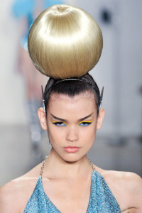 hair fashion, female model on runway