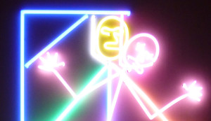 Robert Mappelthorpe, Bruce Nauman neon sculpture at Dia museum of art