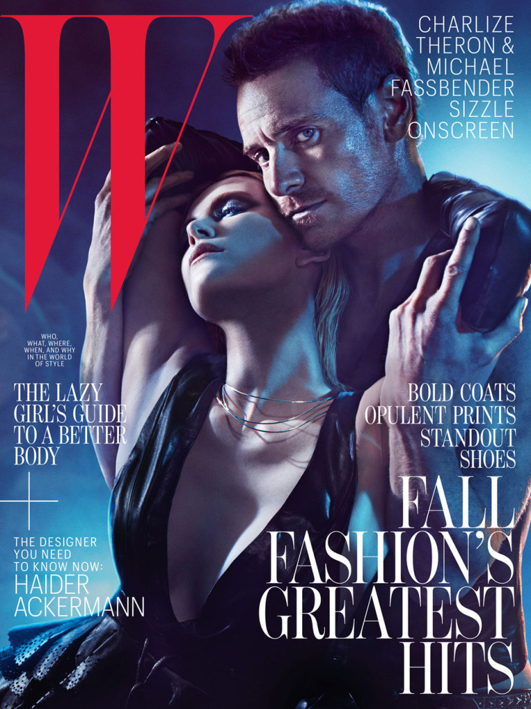  w magazine cover, charlize theron, michael fassbender