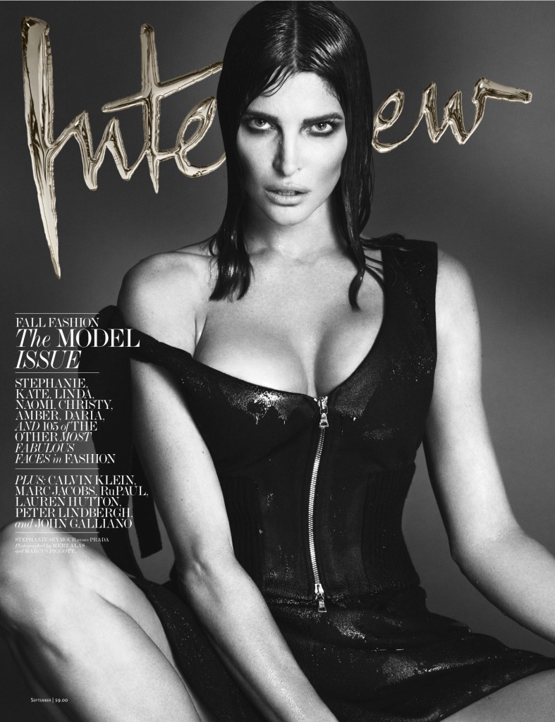 interview magazine cover, the model issue