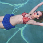 bigger splash, girl in pool, dakota johnson