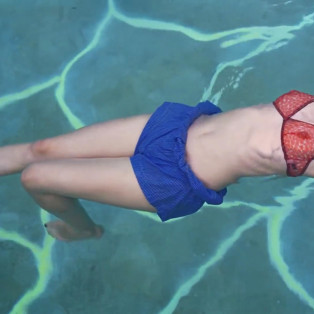 bigger splash, girl in pool, dakota johnson