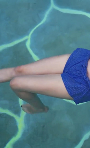 bigger splash, girl in pool, dakota johnson