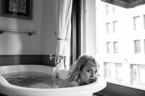 TATE TULLIER, tub time, naked woman in tub, nyle, antm