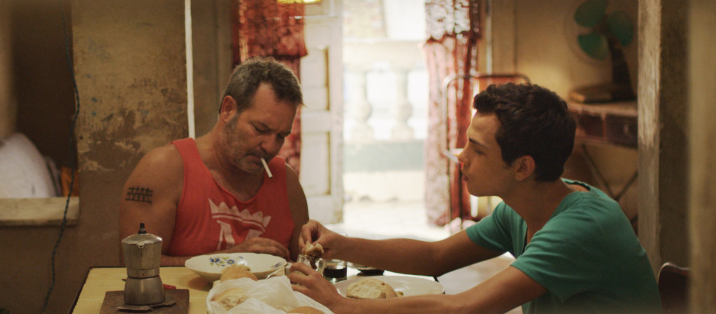 Jorge Perugorría and Héctor Medina as father and son at home in Havana