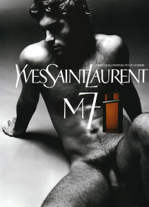 yves saint laurent m7, full frontal, nude perfume ad &nbsp;