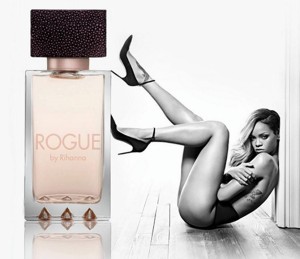 rogue by rihanna fragrance, rihanna posing topless against wall &nbsp;