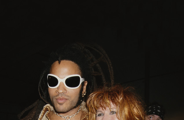American singer-songwriter Lenny Kravitz and American fashion designer Betsey Johnson at the Betsey Johnson Fall 1998 Collection catwalk show, 1998. (Rose Hartman/Archive Photos/Getty Images)
