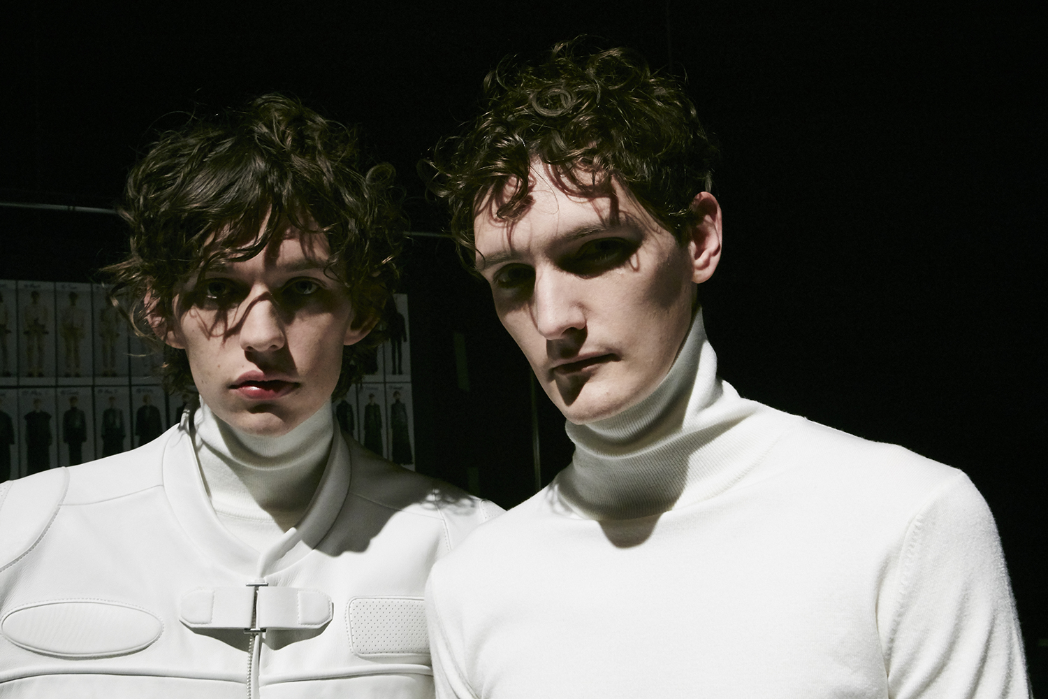 Models seen backstage ahead of the 'Juun J.' Men's Fashion Show Fall/Winter 2016/2017 during 89. Pitti Uomo on January 13, 2016 in Florence, Italy.