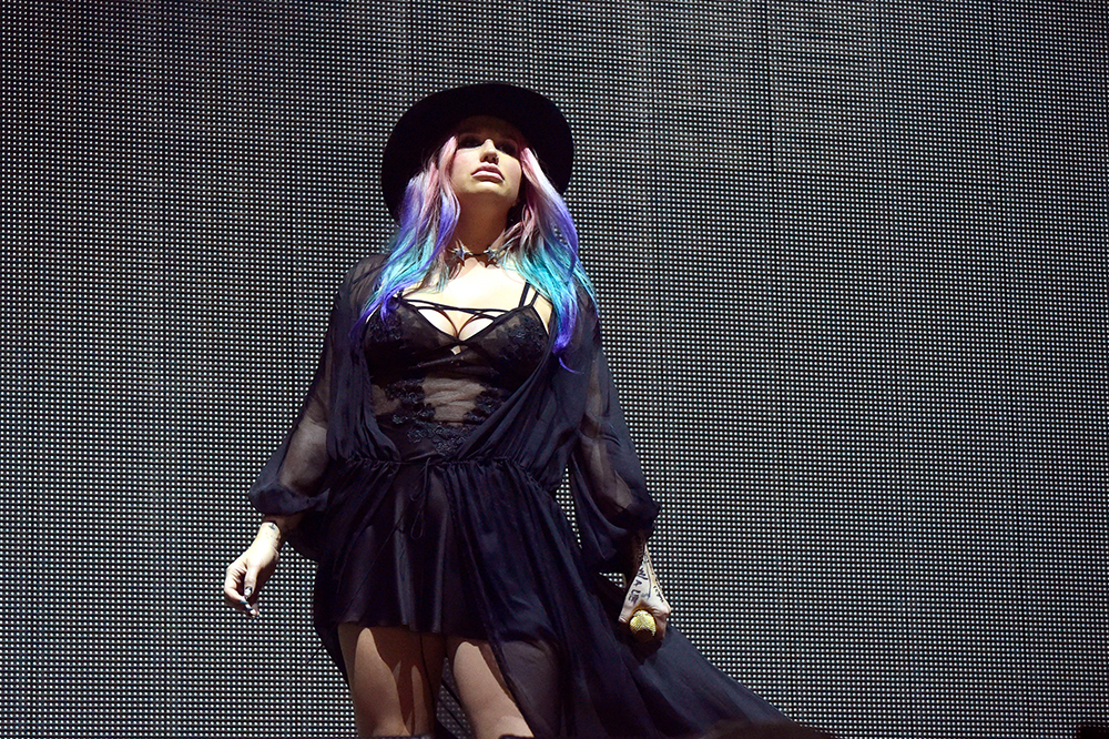 INDIO, CA - APRIL 16: Singer Kesha performs onstage with record producer Zedd during day 2 of the 2016 Coachella Valley Music & Arts Festival Weekend 1 at the Empire Polo Club on April 16, 2016 in Indio, California. (Photo by Frazer Harrison/Getty Images for Coachella)