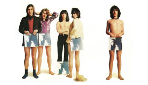 APRIL 23: Rock and roll band "The Rolling Stones" pose for a portrait to promote the release of their album "Sticky Fingers" by holding it strategically on April 23, 1971. (L-R) Charlie Watts, Mick Taylor, Bill Wyman, Keith Richards, Mick Jagger. (Photo by Michael Ochs Archives/Getty Images)