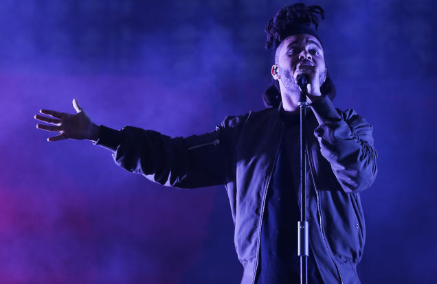 POMONA, CA - AUGUST 01: Singer The Weeknd performs during the HARD Summer Music Festival at Fairplex on August 1, 2015 in Pomona, California. (Photo by Chelsea Lauren/WireImage)