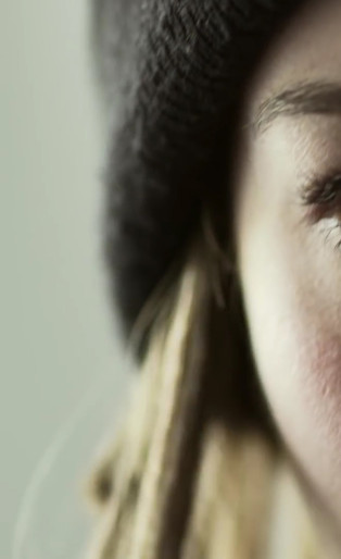 boy movie, close up shot of the eyes of Laura Emilie Hancock