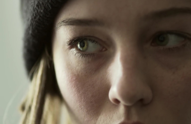 boy movie, close up shot of the eyes of Laura Emilie Hancock