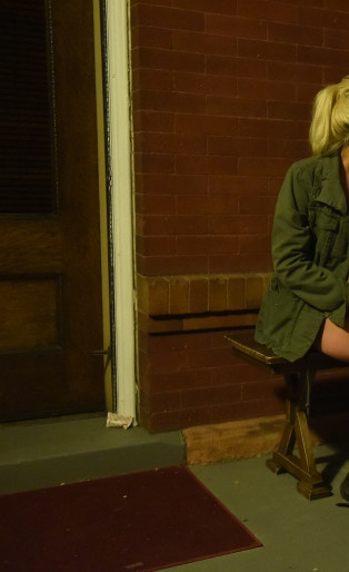 being charlie movie, Nick Robinson and morgan saylor sitting and talking on a bench