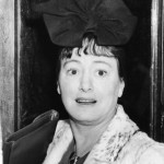 dorothy parker black and white portrait of her with a big bow on her head