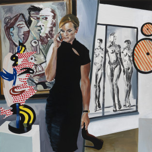 Eric Fischl, Rift Raft exhibit at skarstedt gallery, Her, 2016