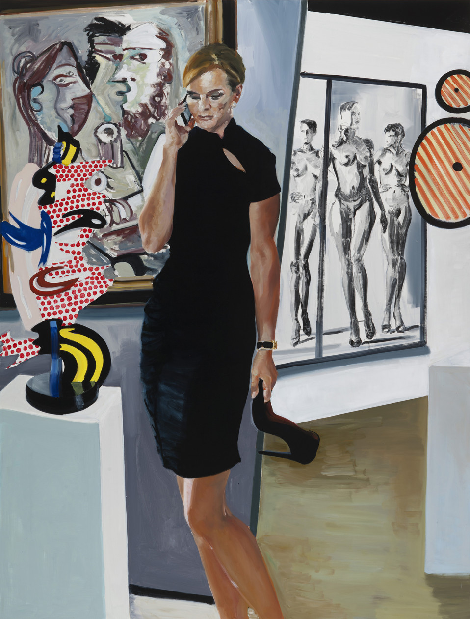 Eric Fischl, Rift Raft exhibit at skarstedt gallery, Her, 2016