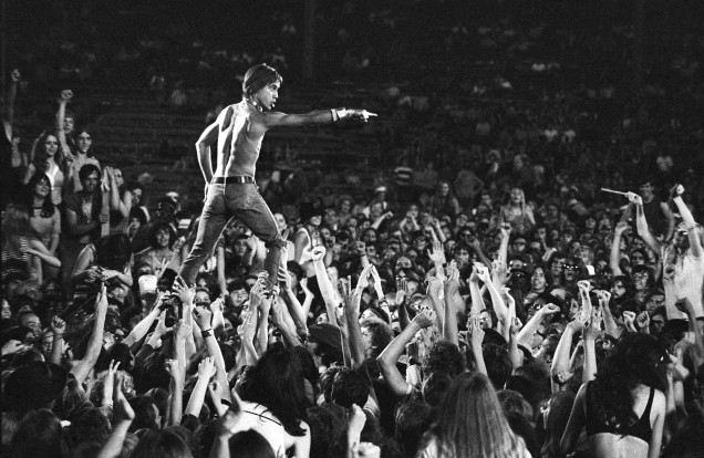 iggy pop and the stooges performing for a large audience