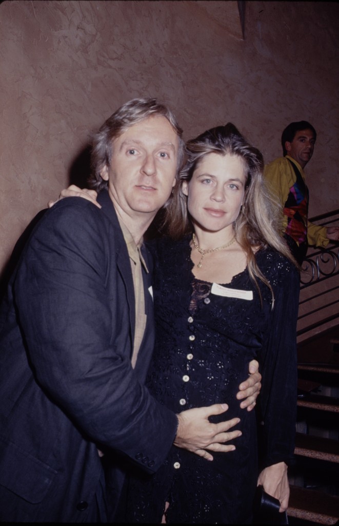 UNITED STATES - circa 1995: Actress Linda Hamilton with her partner, director James Cameron. (Photo by The LIFE Picture Collection/Getty Images)