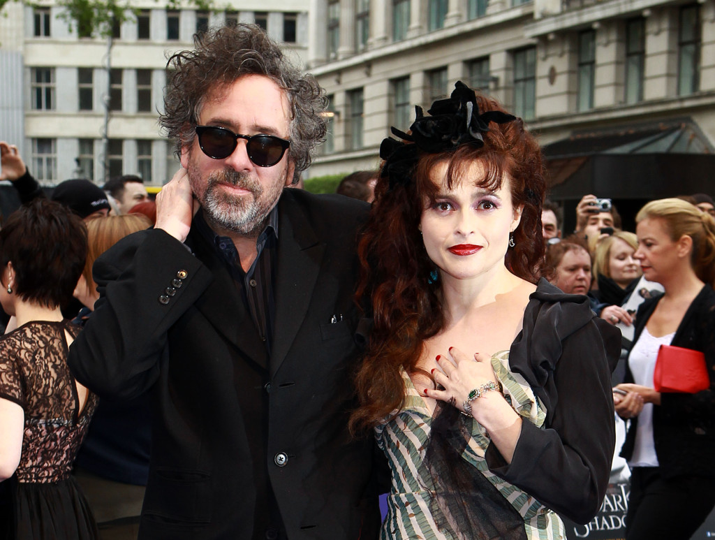 LONDON, UNITED KINGDOM - MAY 09: Tim Burton and Helena Bonham-Carter attend the European premiere of Dark Shadows at Empire Leicester Square on May 9, 2012 in London, England. (Photo by Fred Duval/FilmMagic)