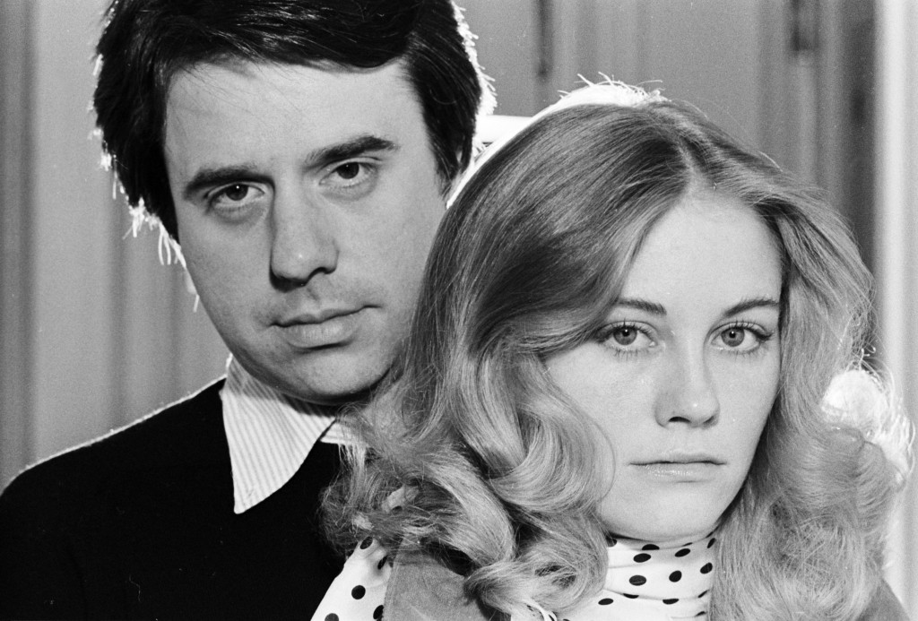 Film director Peter Bogdanovich with actress Cybill Shepherd photographed in May 1974 just prior to the release of 'Daisy Miller'. (Photo by Jack Mitchell/Getty Images)