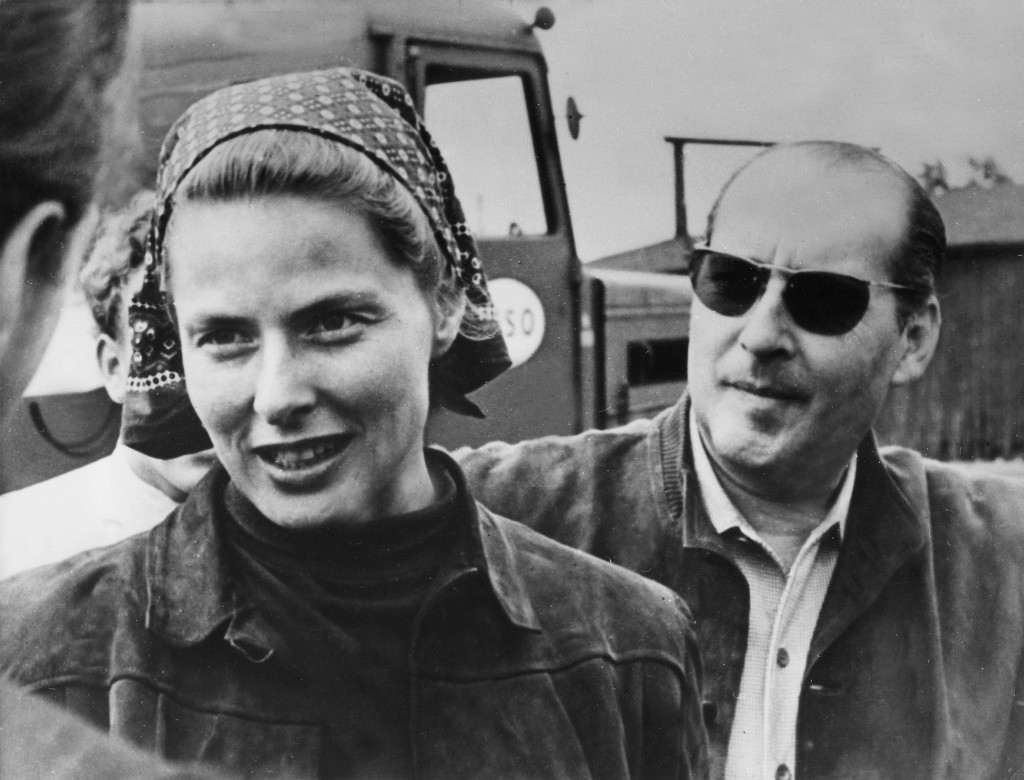 (GERMANY OUT) Ingrid Bergman,Ingrid Bergman,Roberto Rossellini,Roberto Rossellini (*29.08.1915-29.08.1982+) , Schauspielerin; Schweden, mit Ehemann Roberto Rossellini, in Deutschland (Photo by ullstein bild via Getty Images)
