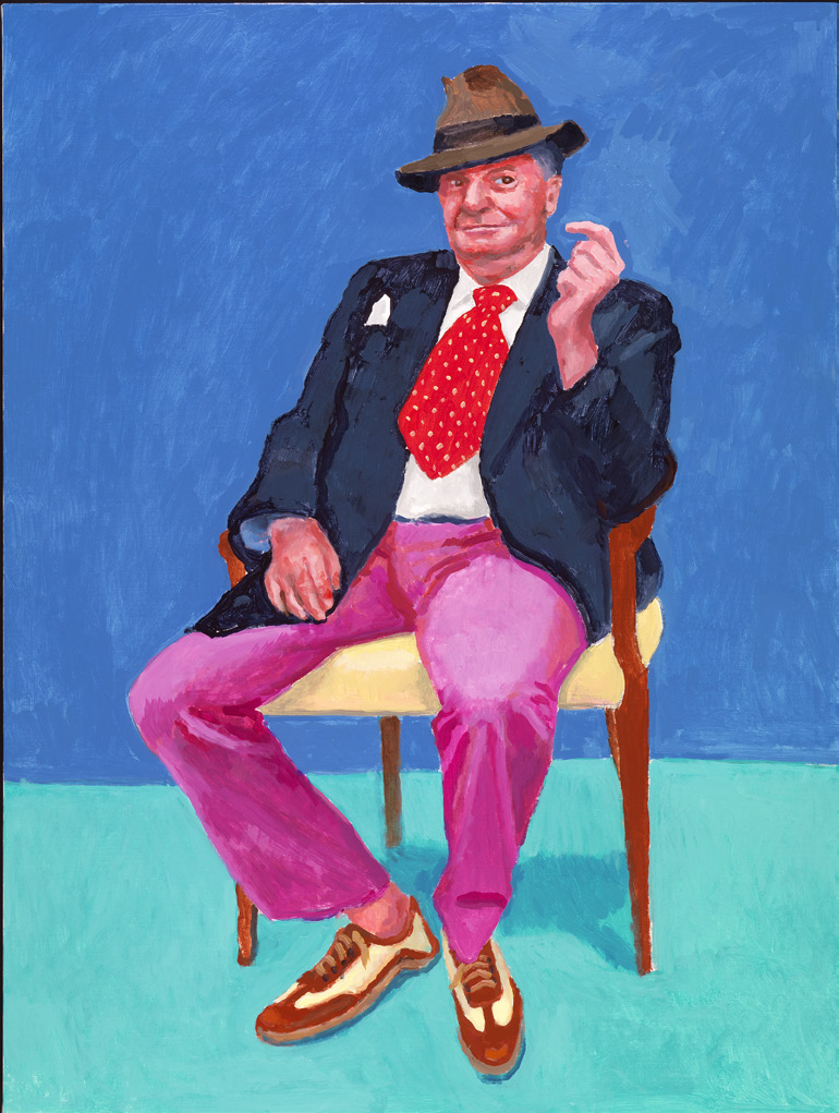 David Hockney "Barry Humphries, 26-28 March" 2015 Acrylic on canvas 48 x 36" © David Hockney Photo Credit: Richard Schmidt