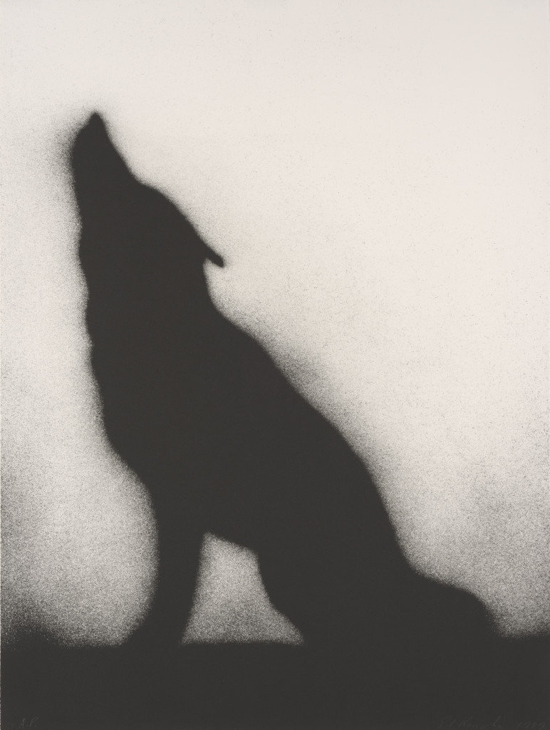 Coyote (1989), by Ed Ruscha. Lithograph, 36 x 27 inches. Published by the artist. Fine Arts Museums of San Francisco. © Ed Ruscha.