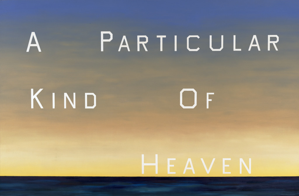 A Particular Kind of Heaven (1983), by Ed Ruscha. Oil on canvas, 90 x 136.5 inches. Fine Arts Museums of San Francisco. © Ed Ruscha. 