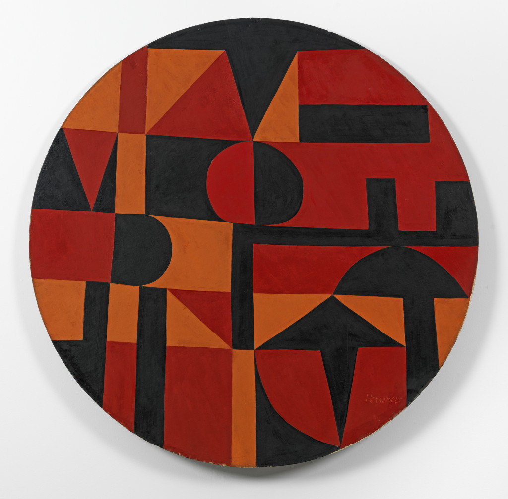 <em>Iberic</em> (1949), by Carmen Herrera. Acrylic on canvas on board, diameter: 40 inches. Collection of the artist. Courtesy of Lisson Gallery. © Carmen Herrera.
