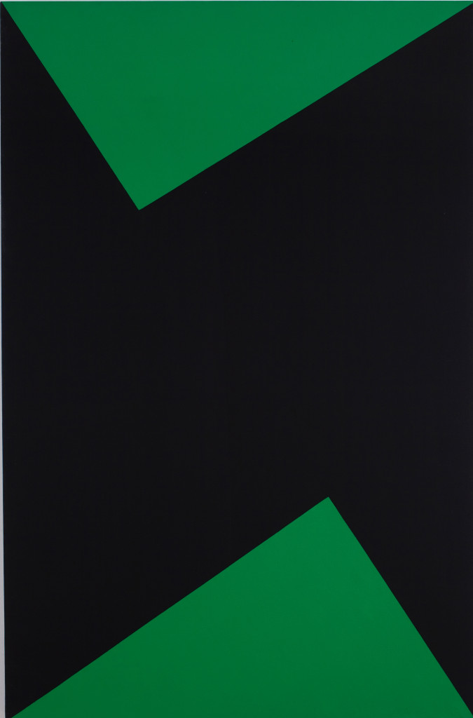 caption<em>Wednesday</em> (1978), by Carmen Herrera. Acrylic on canvas, 66 x 42 inches. Museum Pfalzgalerie Kaiserslautern, Kaiserslautern, Germany. © Carmen Herrera. Courtesy Lisson Gallery.