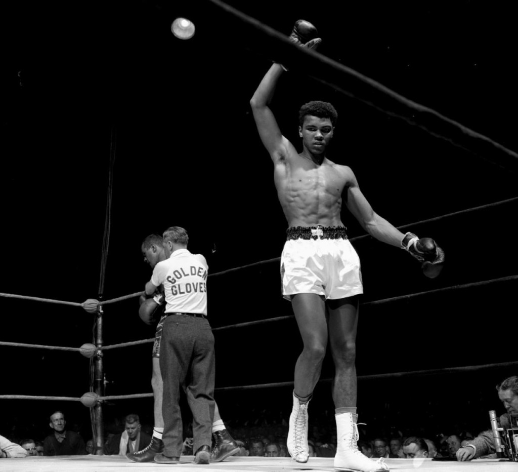 Cassius Clay (before he changed his name to Muhammad Ali) Rome, 1960 Photo: Public Domain