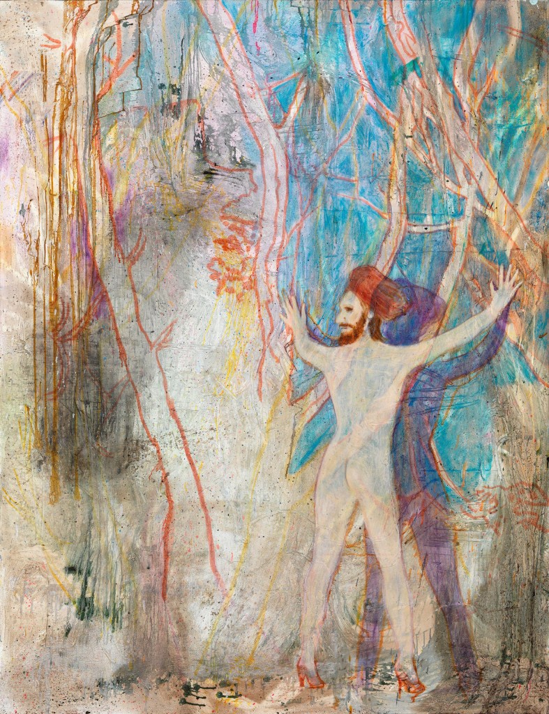 Study for The Surprising Comeback of Dr. Freud (2005), by Daniel Richter. Oil on canvas, 220 x 170 x 5 cm. Louisiana Museum of Modern Art.