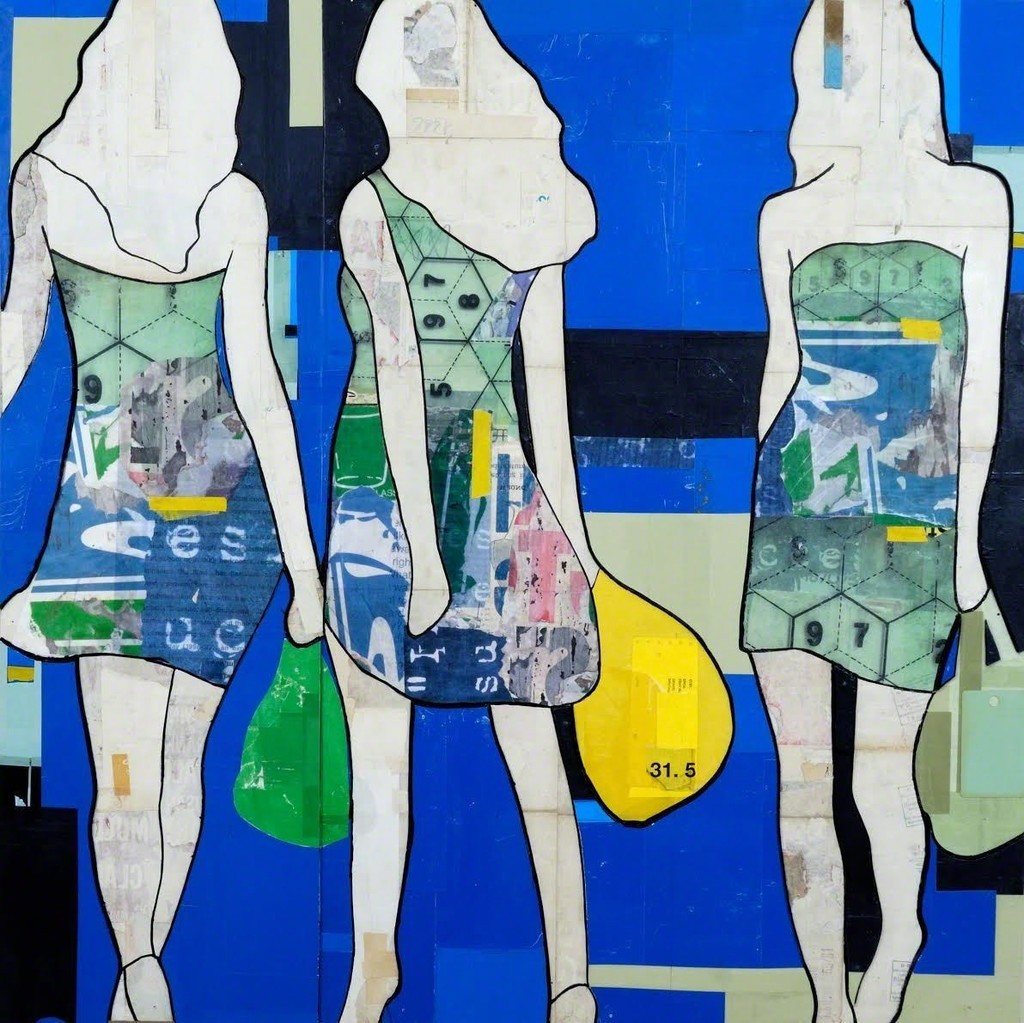 31.5, by Jane Maxwell. Mixed media with resin on panel, 48 x 48 inches. JoAnne Artman Gallery.