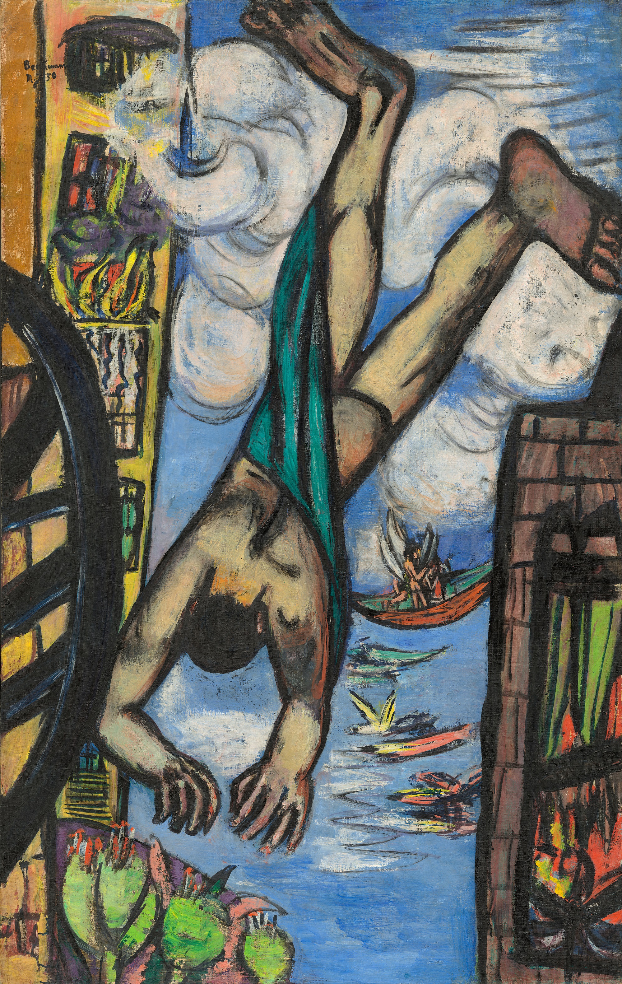 Falling Man (1950), by Max Beckmann. Oil on canvas, 55.5 × 35 inches; framed: 62.25 × 41.25 × 2.75 inches. National Gallery of Art, Washington, DC. © 2016 Artists Rights Society (ARS), New York / VG Bild-Kunst, Bonn.