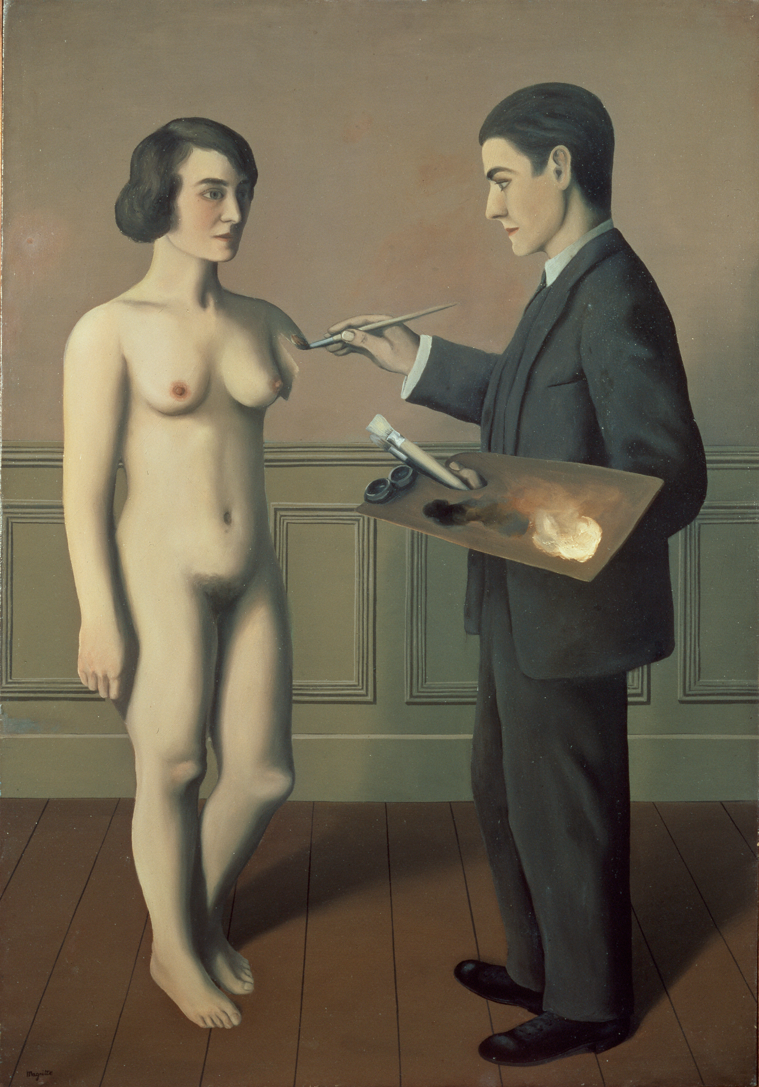 Tentative de l’impossible (“Attempting the Impossible,” 1928), by René Magritte. Oil on canvas, 116 x 81 cm. Toyota Municipal Museum of Art. © Photothèque R. Magritte / Banque d'Images, ADAGP, Paris 2016.