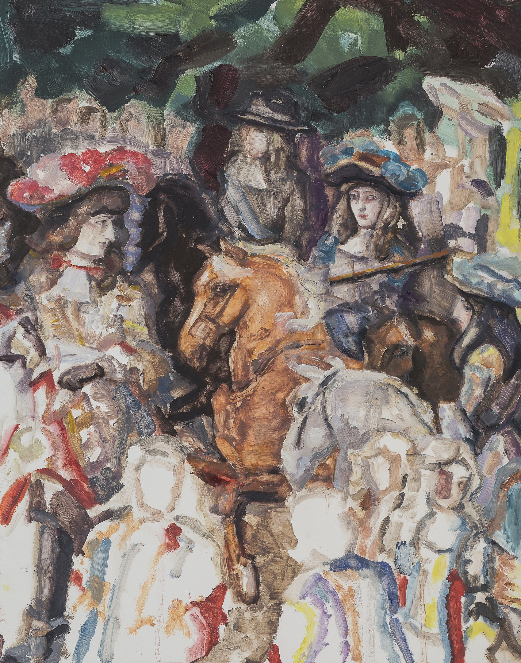 The Solemn Entry of Louis XIV 1667 (2016), by Elizabeth Peyton. Oil on panel, 14.125 x 11.125 x 1.5 inches. © Elizabeth Peyton. Courtesy Gladstone Gallery.