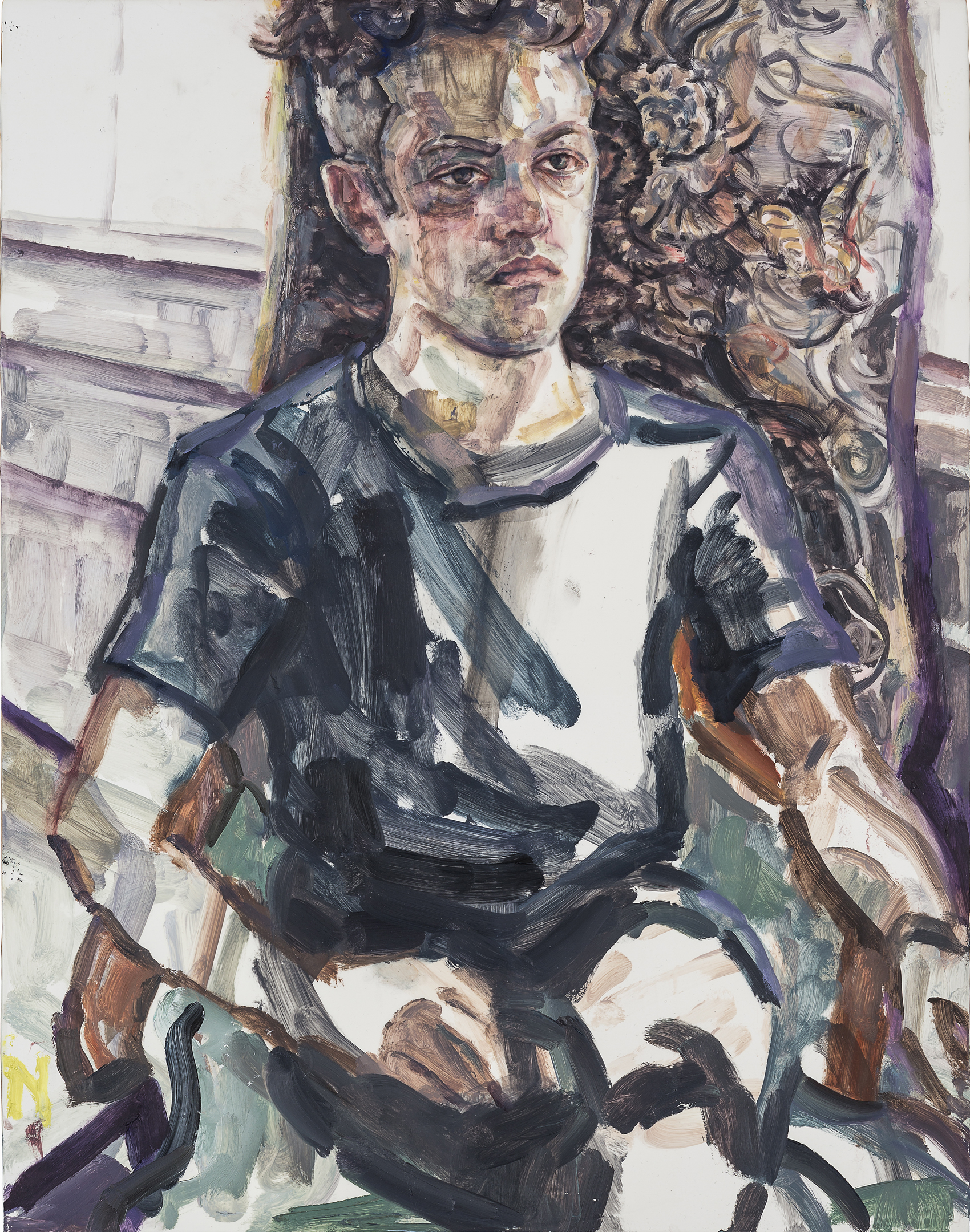 Nico Muhly (2016), by Elizabeth Peyton. Oil on panel, 18.125 x 14.125 inches. © Elizabeth Peyton. Courtesy Gladstone Gallery.