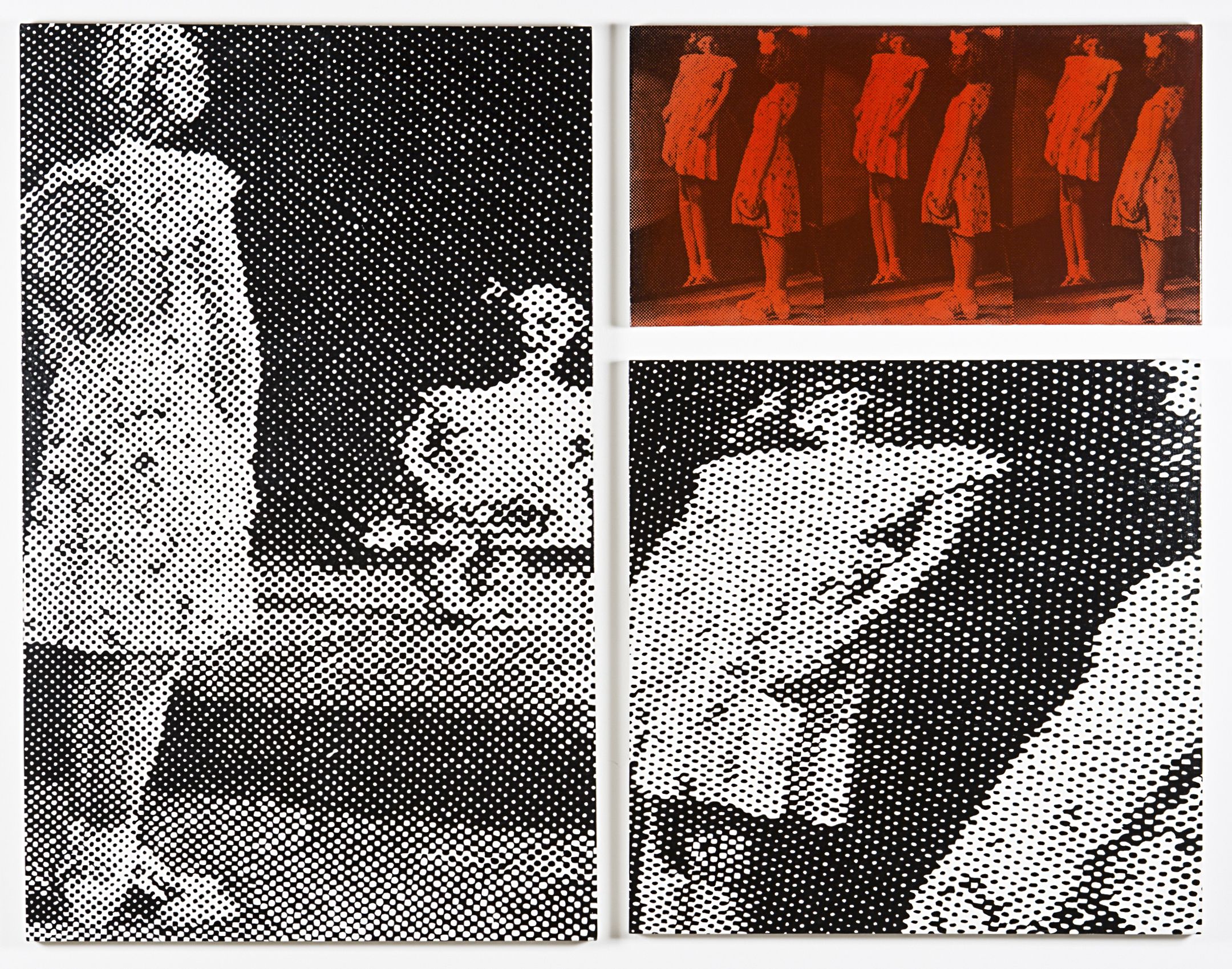Little Girls #1 (1986), by Marilyn Minter. Enamel on canvas (3 panels), overall: 68 x 86 inches. Collection of Jean-Oliver Després, Paris.