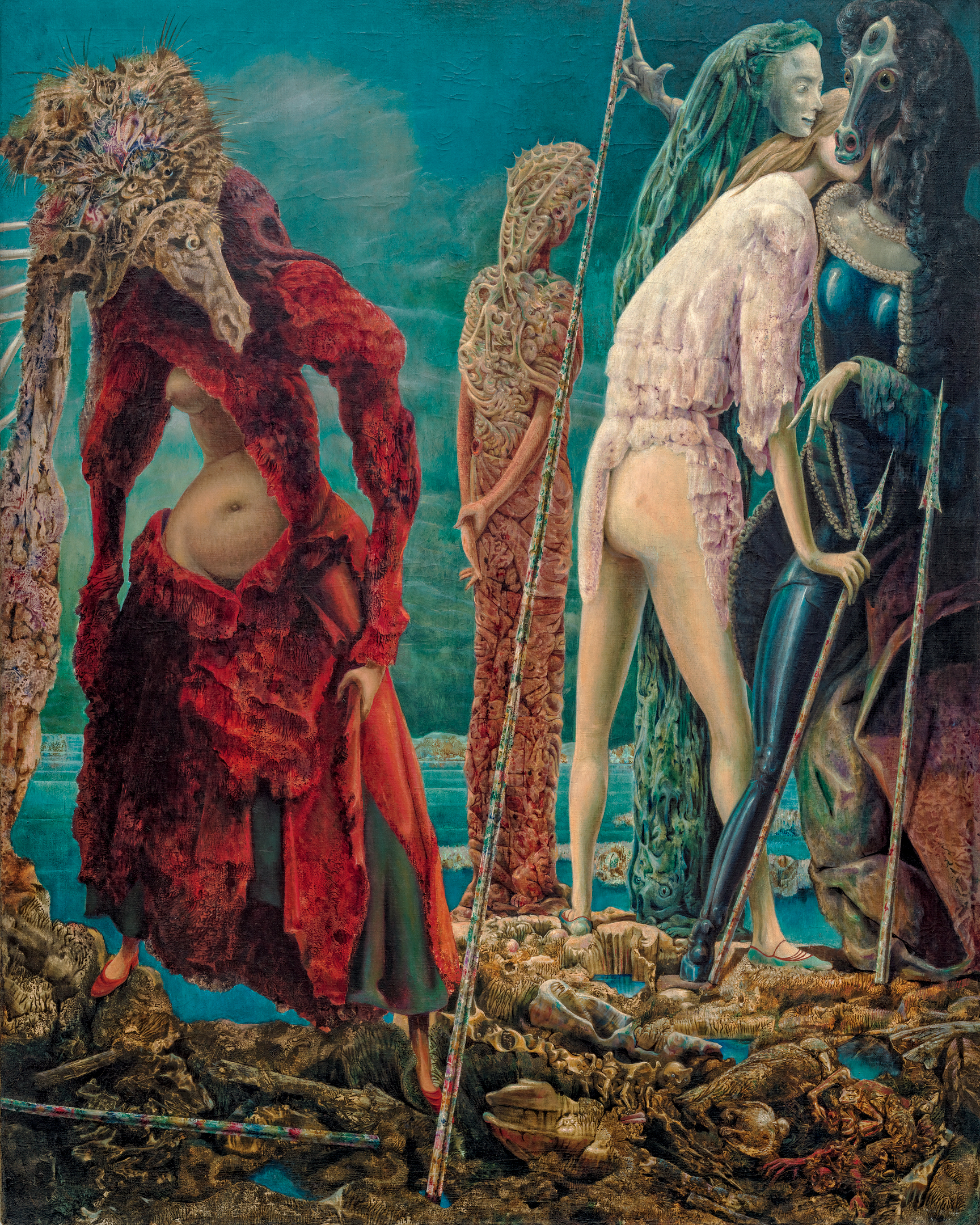 The Antipope (1941–42), by Max Ernst. Oil on canvas, 160.8 x 127.1 cm. Solomon R. Guggenheim Foundation, Peggy Guggenheim Collection, Venice, 1976. © 2017 Artists Rights Society (ARS), New York/ADAGP, Paris.