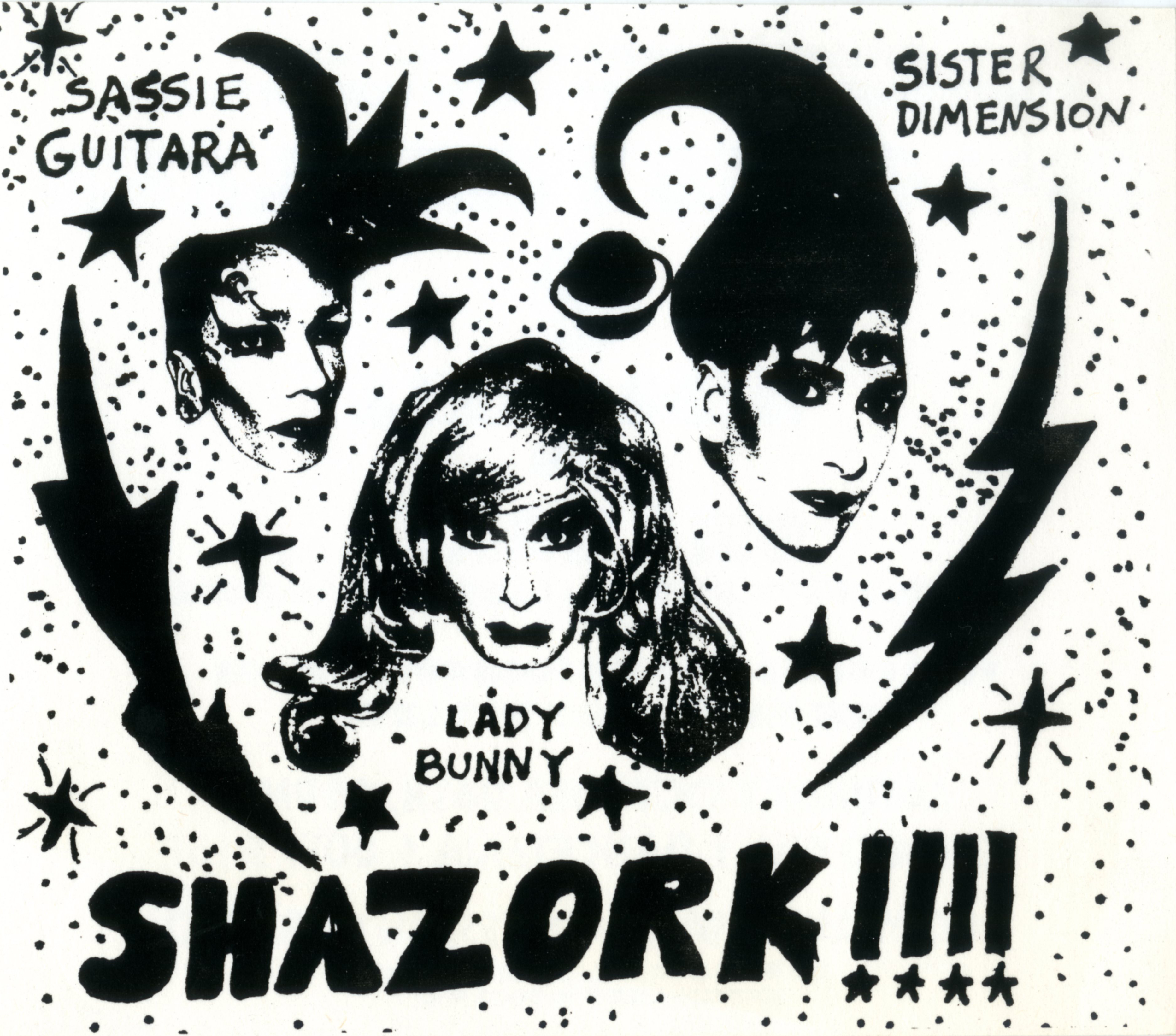 Shazork!!!! at Danceteria invitation (late 1980s). Museum of the City of New York.