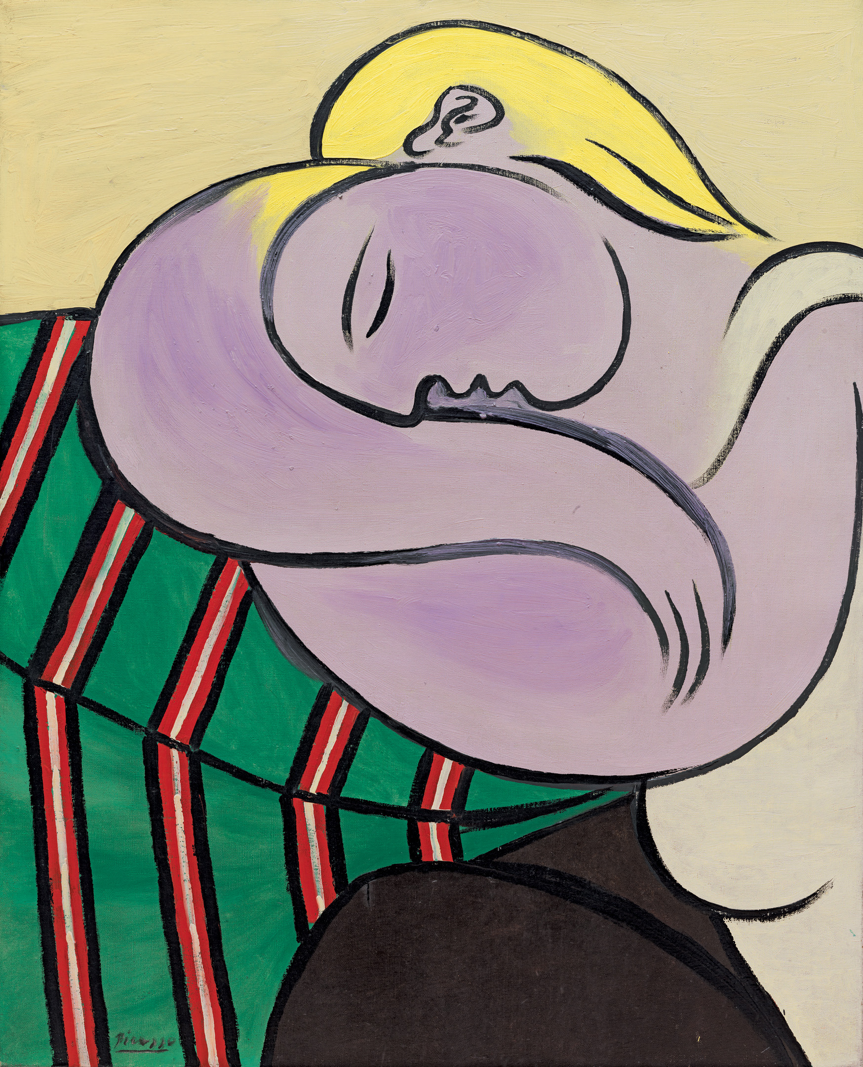 Woman with Yellow Hair (1931), by Pablo Picasso. Oil on canvas, 100 x 81 cm. Solomon R. Guggenheim Museum, New York. © 2017 Estate of Pablo Picasso/Artists Rights Society (ARS), New York.