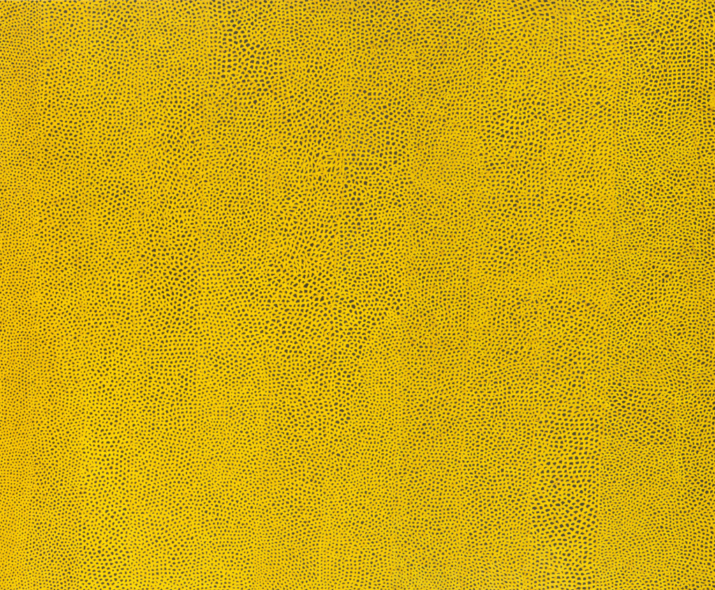 Yayoi Kusama, "infinity Nets Yellow," (1960), image courtesy of the Hirschhorn Museum