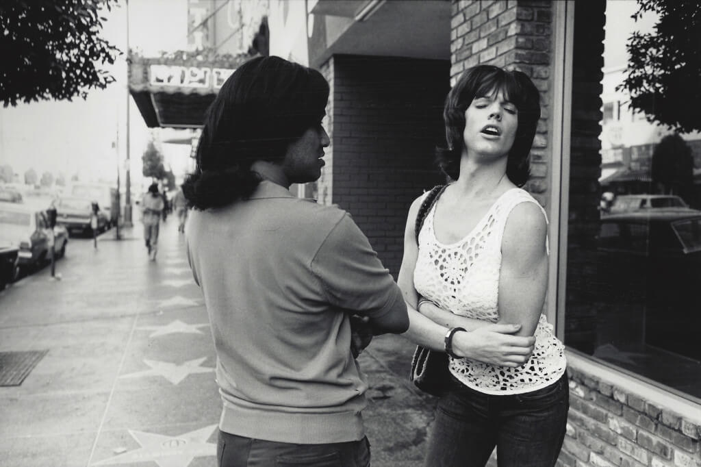 Hustlers in Drag, Hollywood, 1971. Vintage gelatin silver print. 11 x 14”.