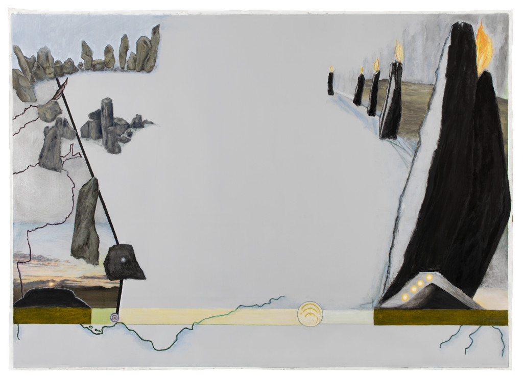 ￼￼￼￼￼￼￼￼￼￼￼￼￼￼￼￼￼￼Dusk (Bands and End-Points) (2012) by Jo Baer. Oil on canvas, 86 ⅝ x 118 ⅛ inches. Collection of the artist, courtesy Galerie Barbara Thumm, Berlin. Photograph by Gert Jan van Rooij.