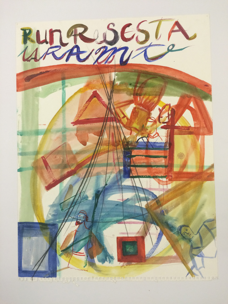 Untitled by Susan Cianciolo (2000). Watercolor on paper, 24 x 18 inches. Courtesy of the artist and Bridget Donahue, New York.