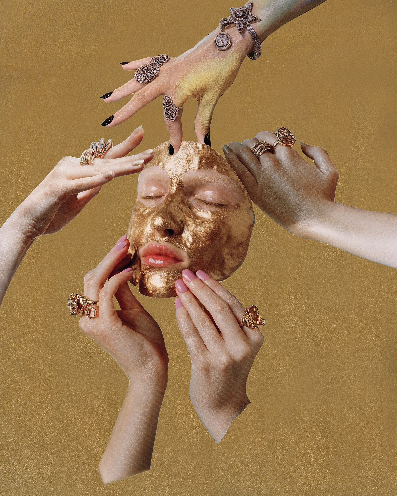 Vogue Italia November 2014 (Micheal Baumgarten, Elisa Zaccanti, Enrica Ponzellini, Angelo Seminara, Laura Dominique) from the series Pieces of Me, (2015). © Louise Parker.